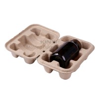 Recycled paper pulp molded protective packaging box biodegradable