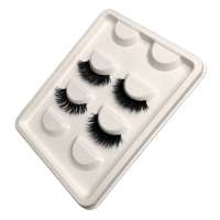 Biodegradable molded paper pulp eyelash tray packaging