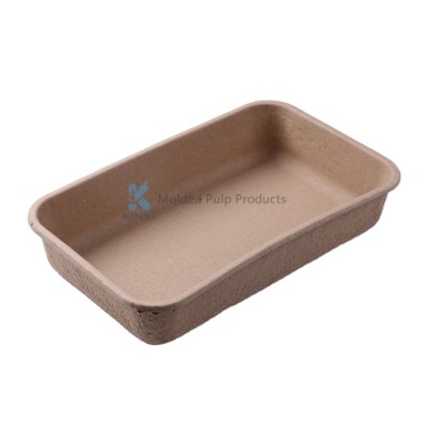 Biodegradable existing mold plant fiber water proof litter box for cat