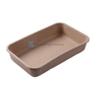 Biodegradable existing mold plant fiber water proof litter box for cat