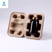 Custom Pulp Molded Glass Bottles Paper Protection Box