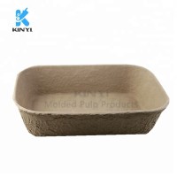 Molded fiber pulp disposable cat litter trays