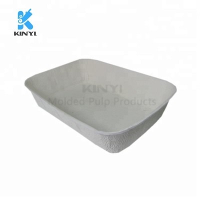 Biodegradable new recycled molded fiber pulp cats litter box