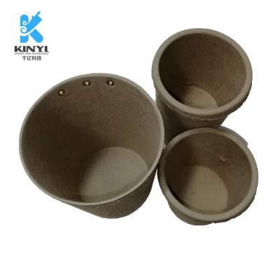 Biodegradable paper pulp indoor herb garden pots trays customized