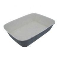 Eco Friendly disposable molded pulp paper cat/dog litter box design