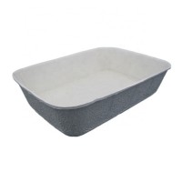 Disposable and compostable paper cardboard pet cat packaging tray