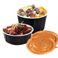 custom eco friendly Takeaway PP Plastic disposable lunch box black wholesale microwave food Packaging containers