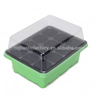 Hot selling custom thickness plastic 12 cells germination tray kits for seed nursery can use with heat mat